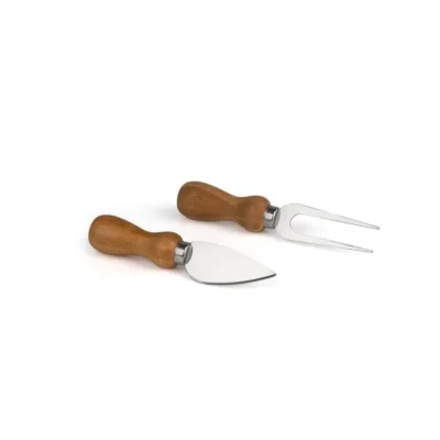 Conjunto para Queijo Madeira e Inox - 2 pçs