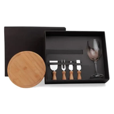 Conjunto Taça, Tábua e Utensilios - 6 Peças