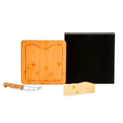 Conjunto para Queijo em Bambu e Madeira e Inox - 2