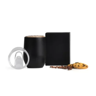 Copo Térmico com Tampa - Preto - 340ml personalizado com logo