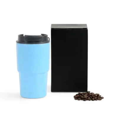 Copo Térmico em Aço Inox - Azul Claro - 450ml personalizado com logo