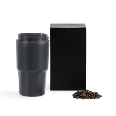 Copo Térmico em Aço Inox - Preto - 450ml personalizado com logo