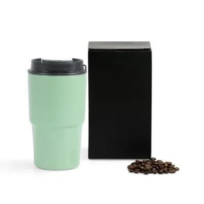 Copo Térmico em Aço Inox - Verde Claro - 450ml personalizado com logo