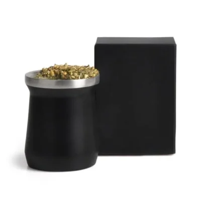 Cuia Térmica em Aço Inox - Preto - 300ml