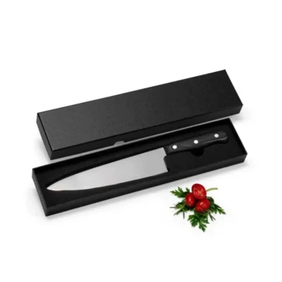 Faca Premium em Madeira e Inox - Preto