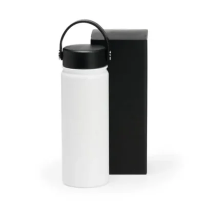 Garrafa Dupla Camada Na Cor Branca - 550ml personalizada com logo