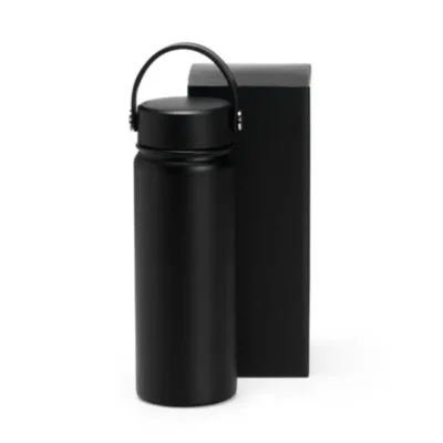 Garrafa Dupla Camada Na Cor Preta - 550ml personalizada com logo