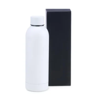 Garrafa em Inox Parede Dupla - Branca - 500ml personalizada com logo