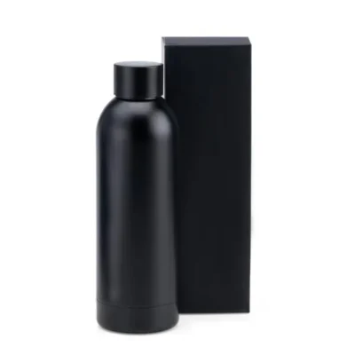Garrafa em Inox Parede Dupla - Preta - 500ml personalizada com logo