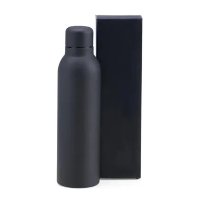 Garrafa em Inox Parede Dupla - Preto - 470ml personalizada com logo
