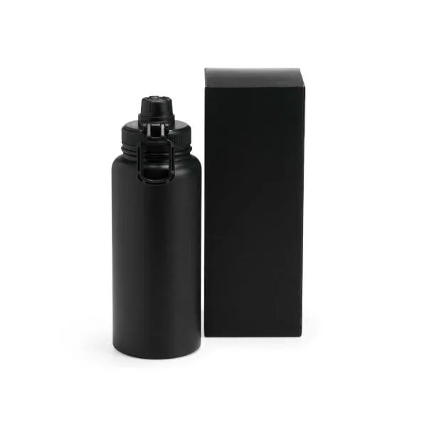 Garrafa Parede Dupla Na Cor Preta - 950ml personalizada com logo - imagem 2