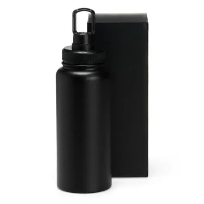 Garrafa Parede Dupla Na Cor Preta - 950ml personalizada com logo
