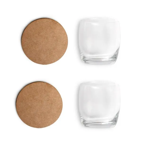 Jogo de Copos de Vidro para Whisky 330ml com Porta Copo personalizado com logo - imagem 2