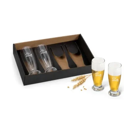 Jogo de Copos Vidro P / Cerveja e Drink 200ml - 4 pçs personalizado com logo