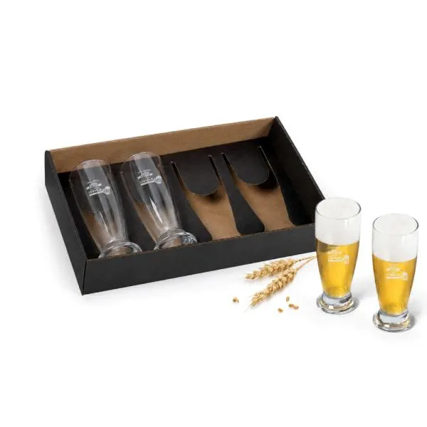 Jogo de Copos Vidro P / Cerveja e Drink 200ml - 4 pçs personalizado com logo