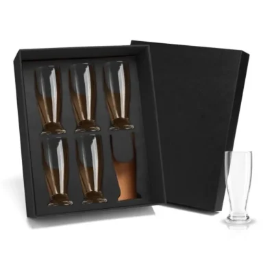 Jogo de Copos Vidro P / Cerveja e Drink 200ml - 6 pçs personalizado com logo