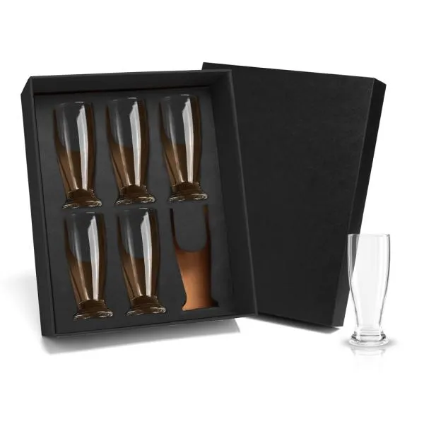 Jogo de Copos Vidro P / Cerveja e Drink 200ml - 6 pçs personalizado com logo