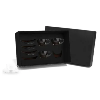 Jogo de Xícaras com Pires - 90ml - 8 pçs