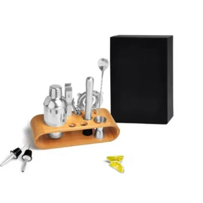 Kit Bar com Base em Bambu - 11 pçs