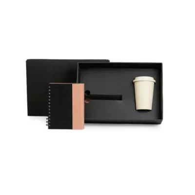 Kit Caderno, Caneta e Copo - 3 pçs personalizado com logo