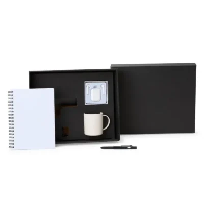 Kit Caneca em Fibra de Bambu e Acessórios - 4 pçs personalizada com logo