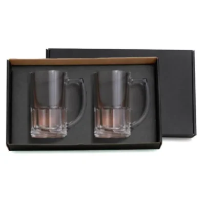 Kit com Canecas de Vidro para Chopp de 340ml personalizada com logo