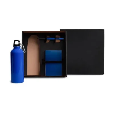 Kit com Squeeze por garrafa em alumínio personalizado com logo