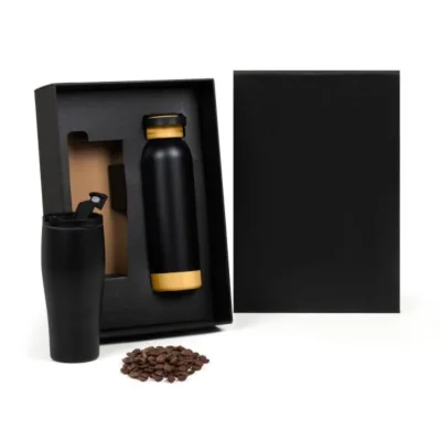 Kit Copo Dupla Camada e Garrafa - 2 pçs personalizado com logo
