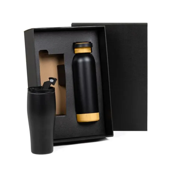 Kit Copo Dupla Camada e Garrafa - 2 pçs personalizado com logo - imagem 2