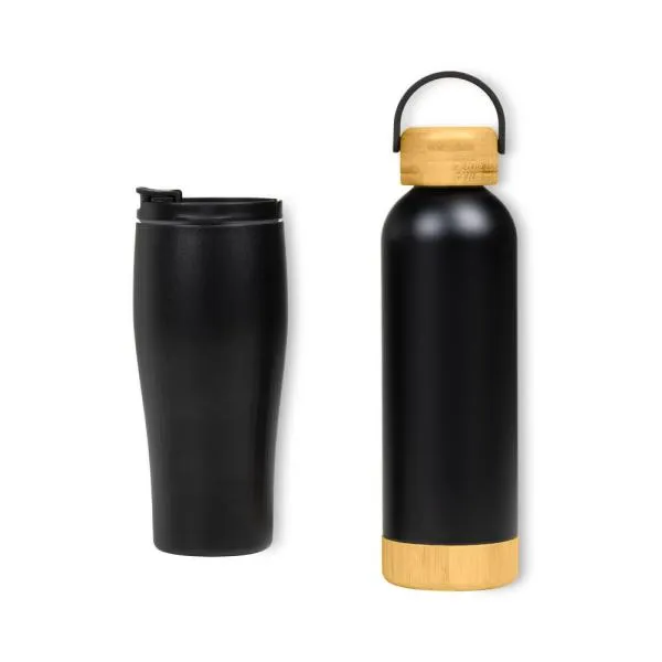 Kit Copo Dupla Camada e Garrafa - 2 pçs personalizado com logo - imagem 3