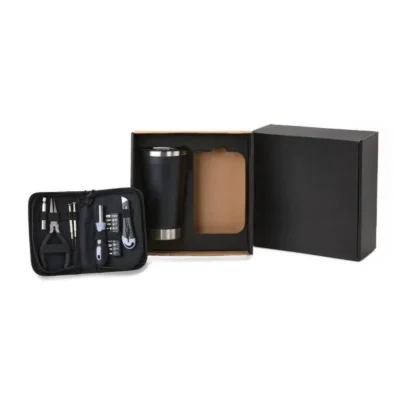Kit Copo Térmico e Conjunto de Ferramentas - 17 pçs personalizado com logo