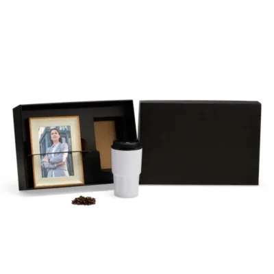 Kit Copo Térmico e Porta Retrato - 2 pçs personalizado com logo