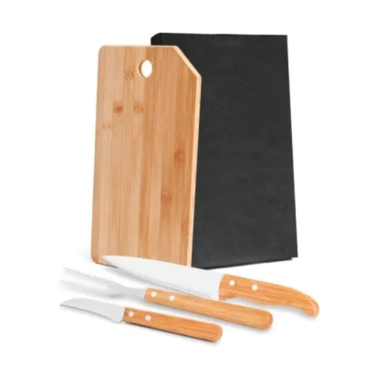 Conjunto para Cozinha em Bambu e Madeira e Inox Oregon