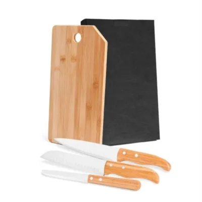 Conjunto para Cozinha em Bambu e Madeira e Inox Oregon