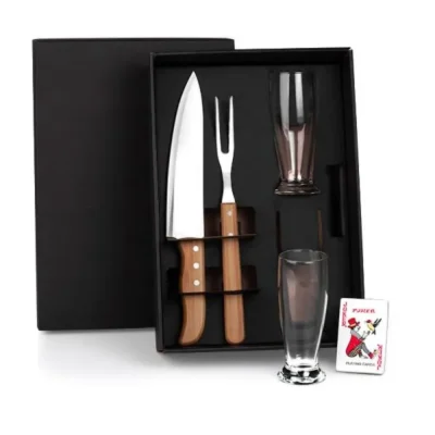Kit de Copos e Facas - 5 pçs personalizado com logo
