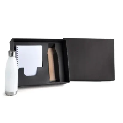 Kit Garrafa e Caderno - 2 pçs personalizada com logo