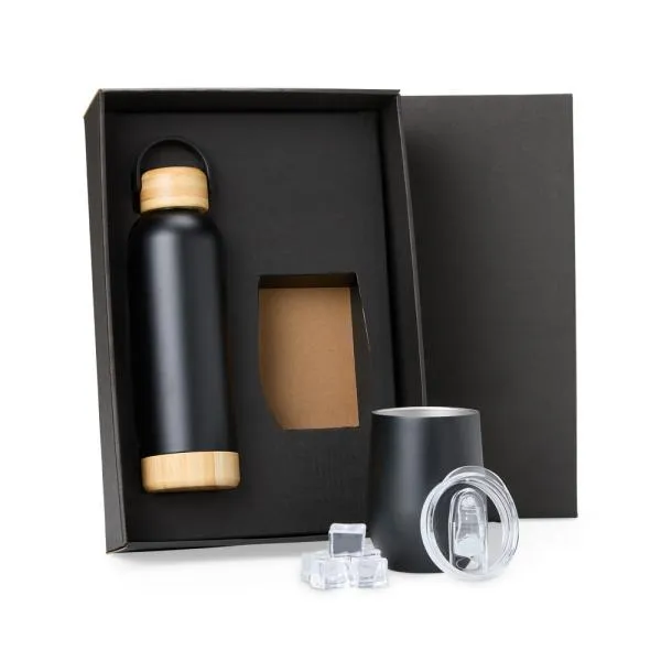 Kit Garrafa e Copo Térmico - 2 pçs personalizada com logo - imagem 2