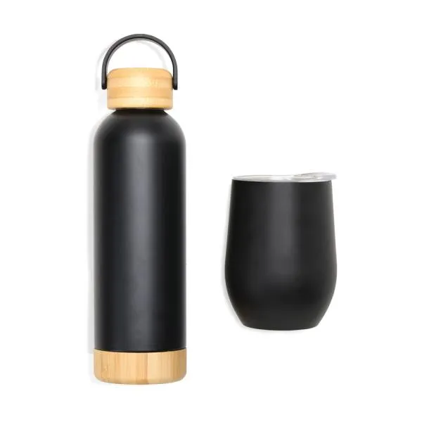 Kit Garrafa e Copo Térmico - 2 pçs personalizada com logo - imagem 3