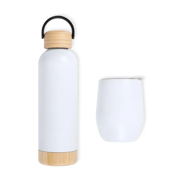 Kit Garrafa e Copo Térmico personalizada com logo - imagem 3