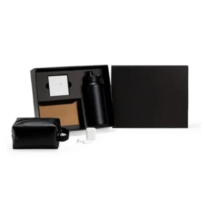 Kit Garrafa, Fone Bluetooth e Necessaire - 3 pçs personalizada com logo