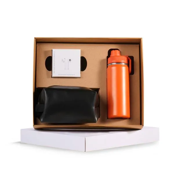 Kit Garrafa, Necessaire e Fone - 3 por térmica na cor personalizada com logo - imagem 3