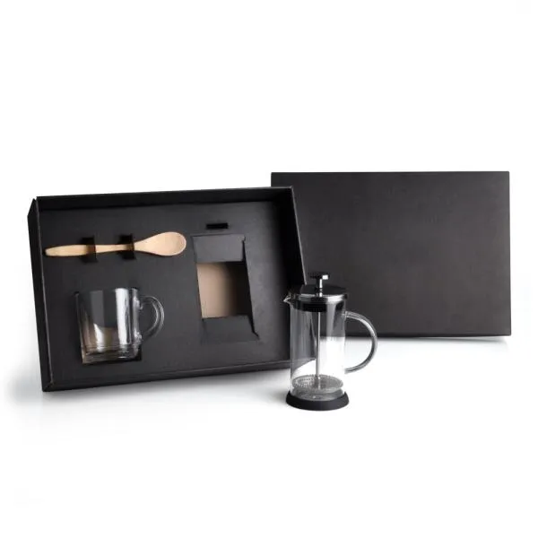 Kit para Café com Prensa Francesa - 3 Cafeteira em vidro