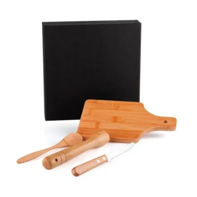 Kit para Caipirinha em Bambu e Madeira Ibiza - 4 pçs