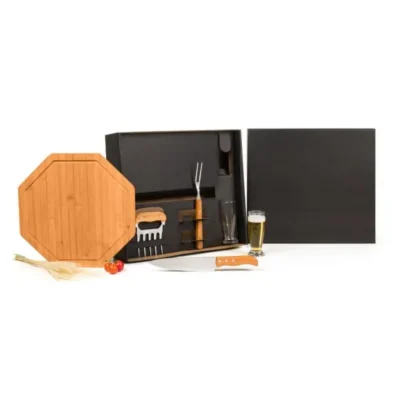 Kit para Churrasco e Cerveja - 6 por tábua octogonal