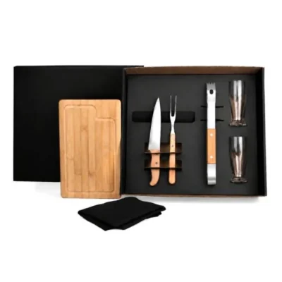 Kit para Churrasco e Cerveja com Pegador - 7 pçs