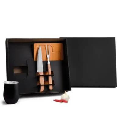 Kit para Churrasco com Copo Térmico - 4 pçs personalizado com logo