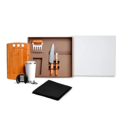 Kit para Churrasco com Copo Térmico - 6 pçs personalizado com logo