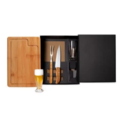Kit para Churrasco com Copos - 5 pçs personalizado com logo