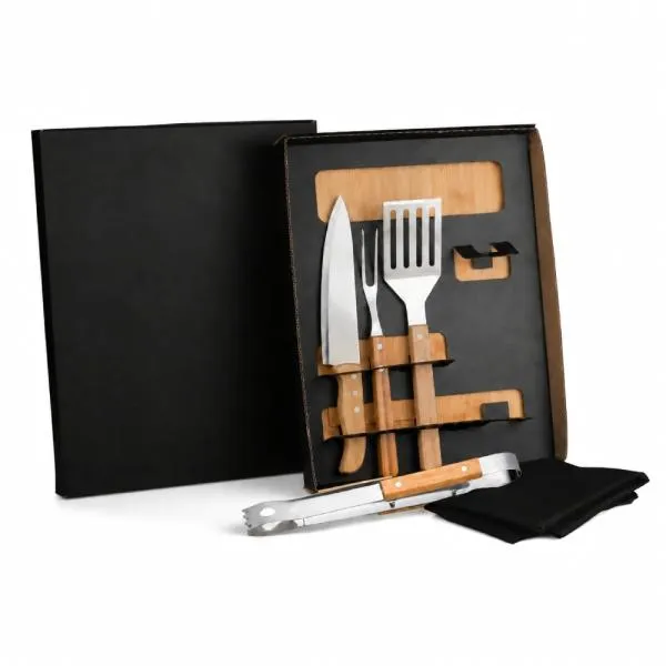 Kit para Churrasco e Hambúrguer com Pegador e Espátula - 6 pçs - imagem 2