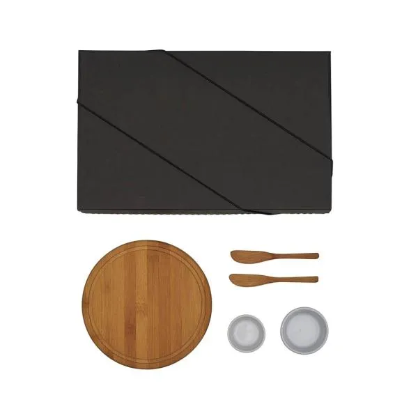 Kit para Petisco com Tábua Redonda - 5 pçs - imagem 2